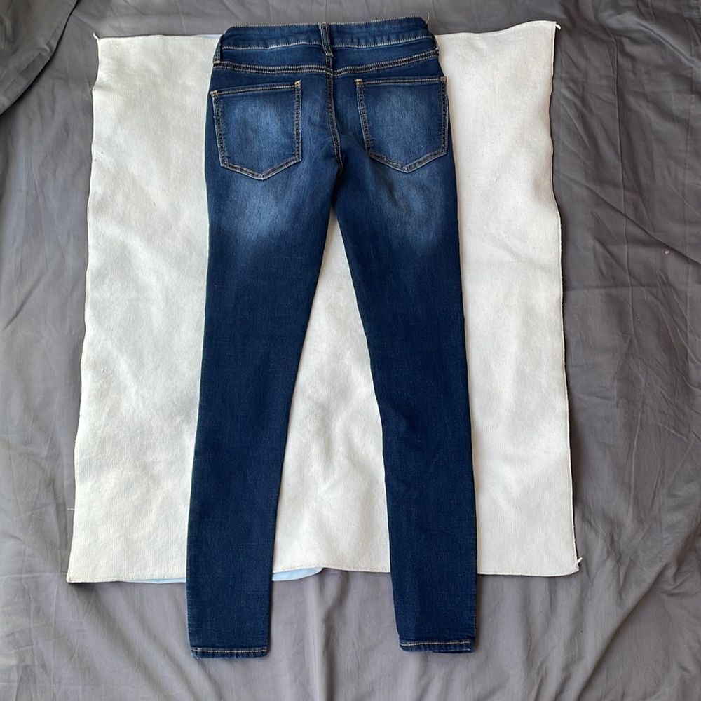 Dark blue SO jeans designer fades on front and back skinny super stretch-size 3 - Picture 5 of 6